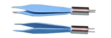 Пінцет біполярний прямий (закриті бранші 6х1 мм), 110 мм